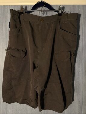 Dick’s Men’s Dark Grey Tactical Cargo Shorts Size Large L US 36 Ripstop Multi Po